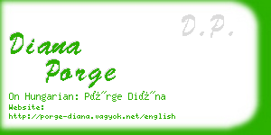 diana porge business card